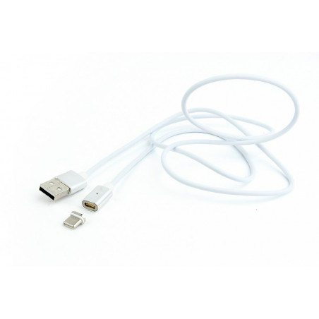 Cable magnético USB tipo C  plateado  1 m