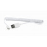 CABLE espiral Lightning blanco 1 5m WIRBOO