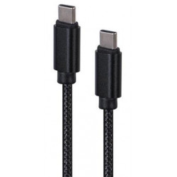 Cable USB tipo C macho-macho trenzado de algodón 