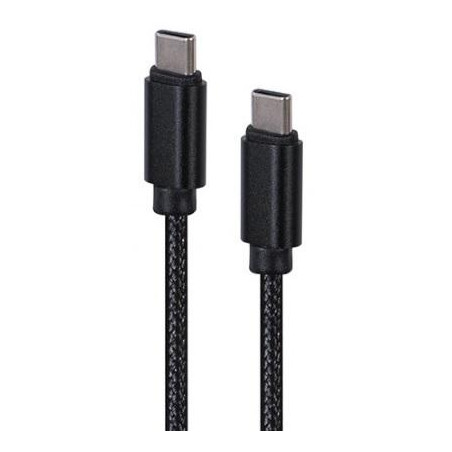Cable USB tipo C macho-macho trenzado de algodón 
