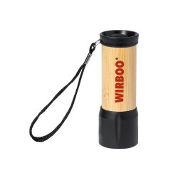 Linterna fabricada en bambú y resistente ABS 9 led