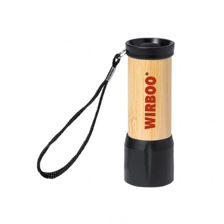 Linterna fabricada en bambú y resistente ABS 9 led