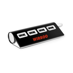 puerto usb 4 entradas 1 salida  WIRBOO negro 