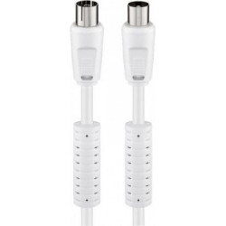 cable de antena con ferrita 1 5m  80 dB  blanco