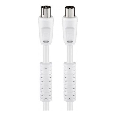 cable de antena con ferrita 1 5m  80 dB  blanco