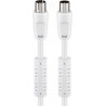 cable de antena con ferrita 1 5m  80 dB  blanco