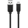 Cable USB 2 0 A MICRO USB 1M  negro