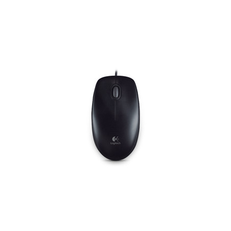 ratón logitech negro con cable 