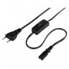 Cable Corriente Europea c/Interruptor 2m Negro