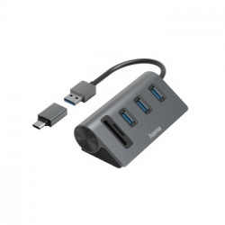 Hub 2 0  5 puertos  3xUSB-A  Lector SD   microSD  