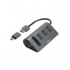 Hub 2 0  5 puertos  3xUSB-A  Lector SD   microSD  
