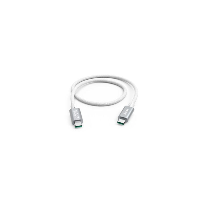 Cable USB C 3 2 5Gbps 5A 240W 1 5m Blanco Cable USB C 3 2 5Gbps 5A 240W 1 5m Blanco