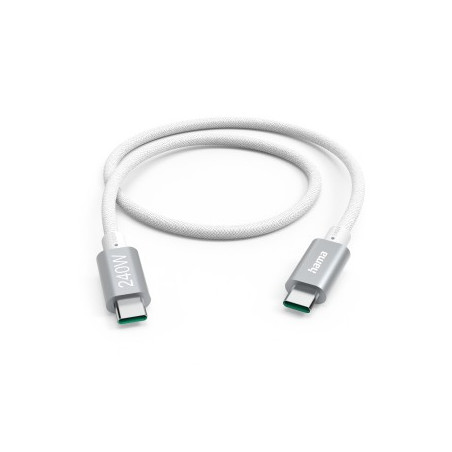 Cable USB C 3 2 5Gbps 5A 240W 1 5m Blanco
