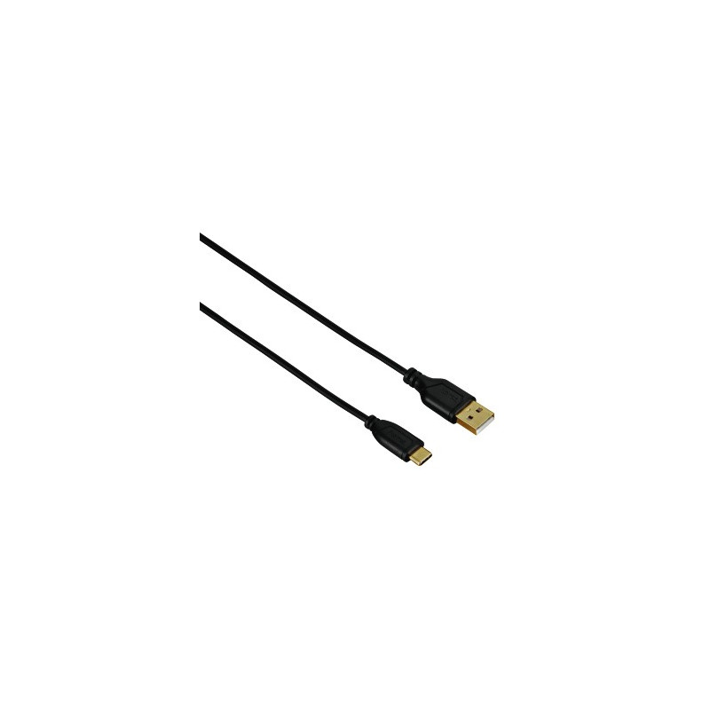 Cable PC USB Type C - USB A 2 0 0 75m Negro hama Cable PC USB Type C - USB A 2 0 0 75m Negro hama