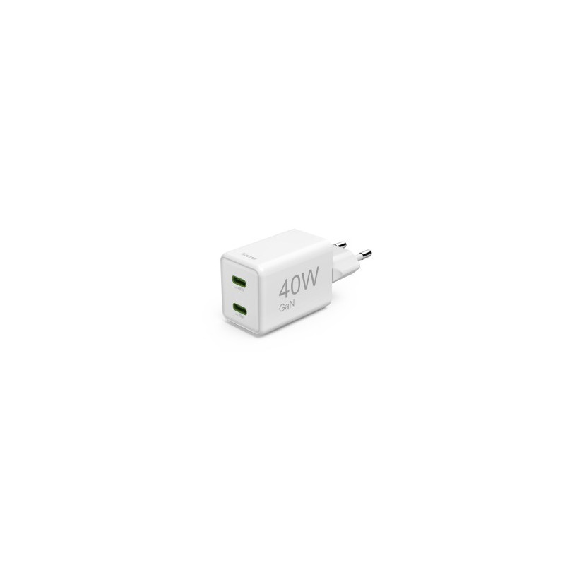 Cargador Super Mini 220V ``40W´´ 2xUSB-C PD GaN Bl Cargador Super Mini 220V ``40W´´ 2xUSB-C PD GaN Bl