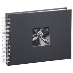 Album Pegar Spiral 24x17 50P Fine Art Gris/Blanco